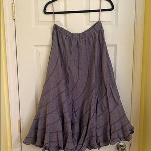 Boston Proper Blue Maxi A-Line Skirt